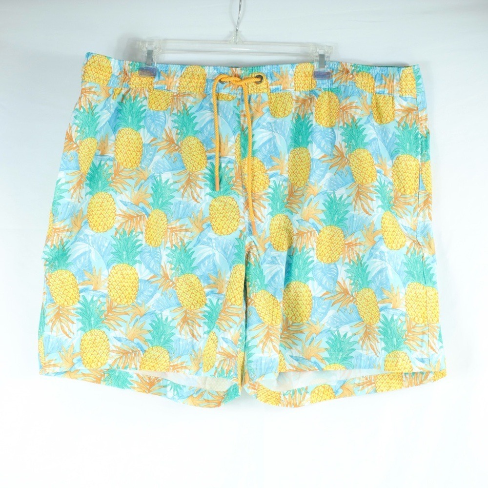 Member's Mark Pineapple Swim Trunks Bathing‎ Suit Swimsuit w/ Netting - NEW